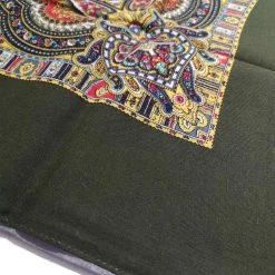 Helt ny 🎁 Herre Bomull Skjerf 70 X 70cm 😉 -Tilbehør Salgsbutikk Bomull Skjerf Gronn