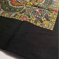 Helt ny 🎁 Herre Bomull Skjerf 70 X 70cm 😉 -Tilbehør Salgsbutikk Bomull skjerf svart